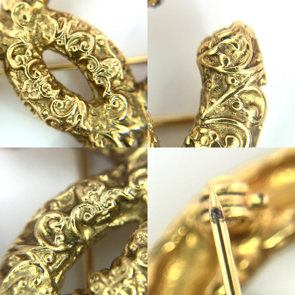 【開店SALE】 CHANEL シャネル ブローチ マグマ ココマーク アクセサリー 溶岩 GP 93A ゴールド レディース 約16.5g 1993年【中古品】