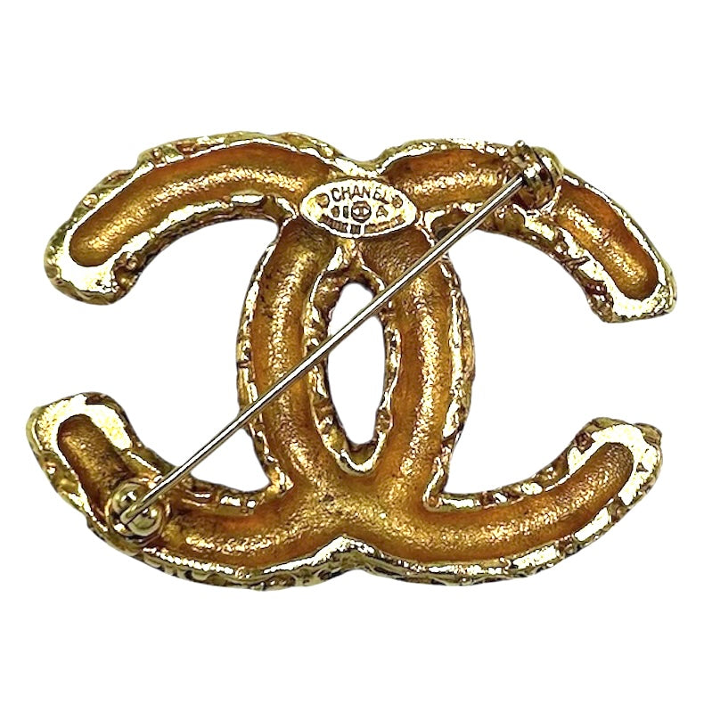【開店SALE】 CHANEL シャネル ブローチ マグマ ココマーク アクセサリー 溶岩 GP 93A ゴールド レディース 約16.5g 1993年【中古品】