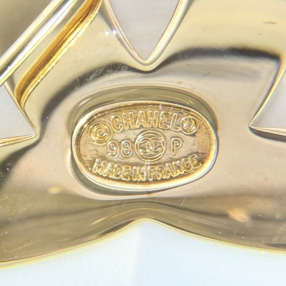 CHANEL シャネル ブローチ ロゴ ココマーク アクセサリー ヴィンテージ GP 98P ゴールド レディース 約17.0g 1998年【中古品】