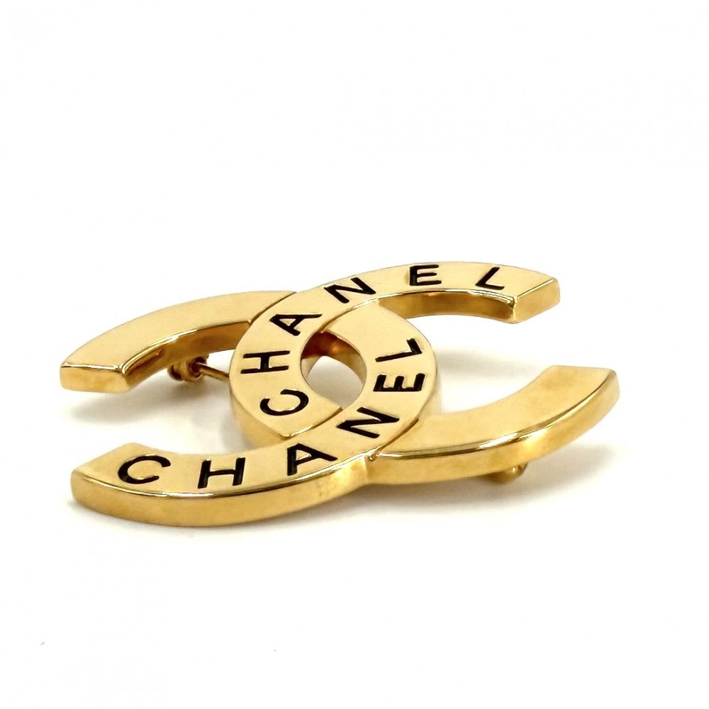 CHANEL シャネル ブローチ ロゴ ココマーク アクセサリー ヴィンテージ GP 98P ゴールド レディース 約17.0g 1998年【中古品】