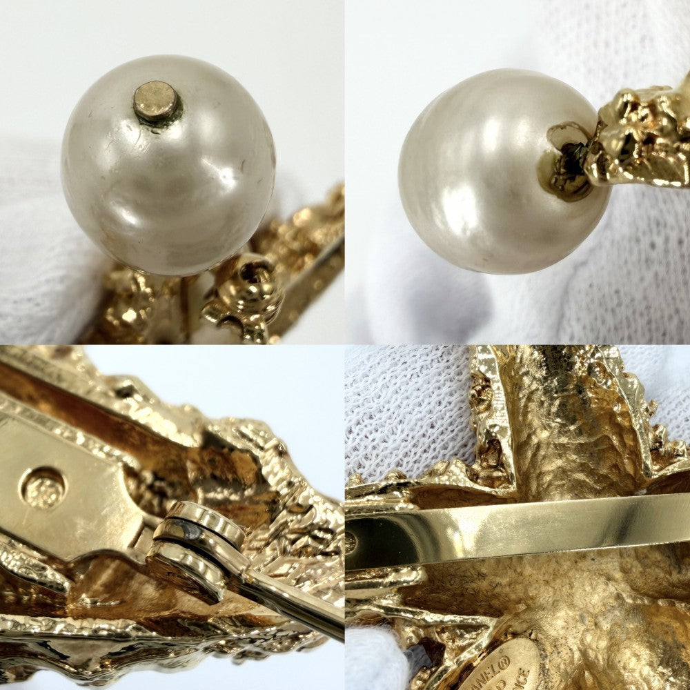 CHANEL シャネル ブローチ ヒトデモチーフ ココマーク アクセサリー ヴィンテージ 溶岩 マグマ GP フェイクパール 93P レディース 約47.0g 1993年【中古品】
