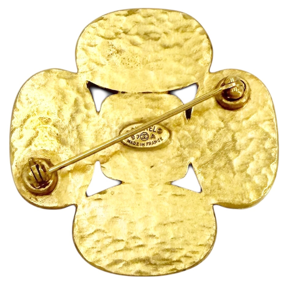 CHANEL シャネル ブローチ ココマーク アクセサリー ヴィンテージ GP 97A ゴールド シルバー レディース 約35.0g 1997年【中古品】