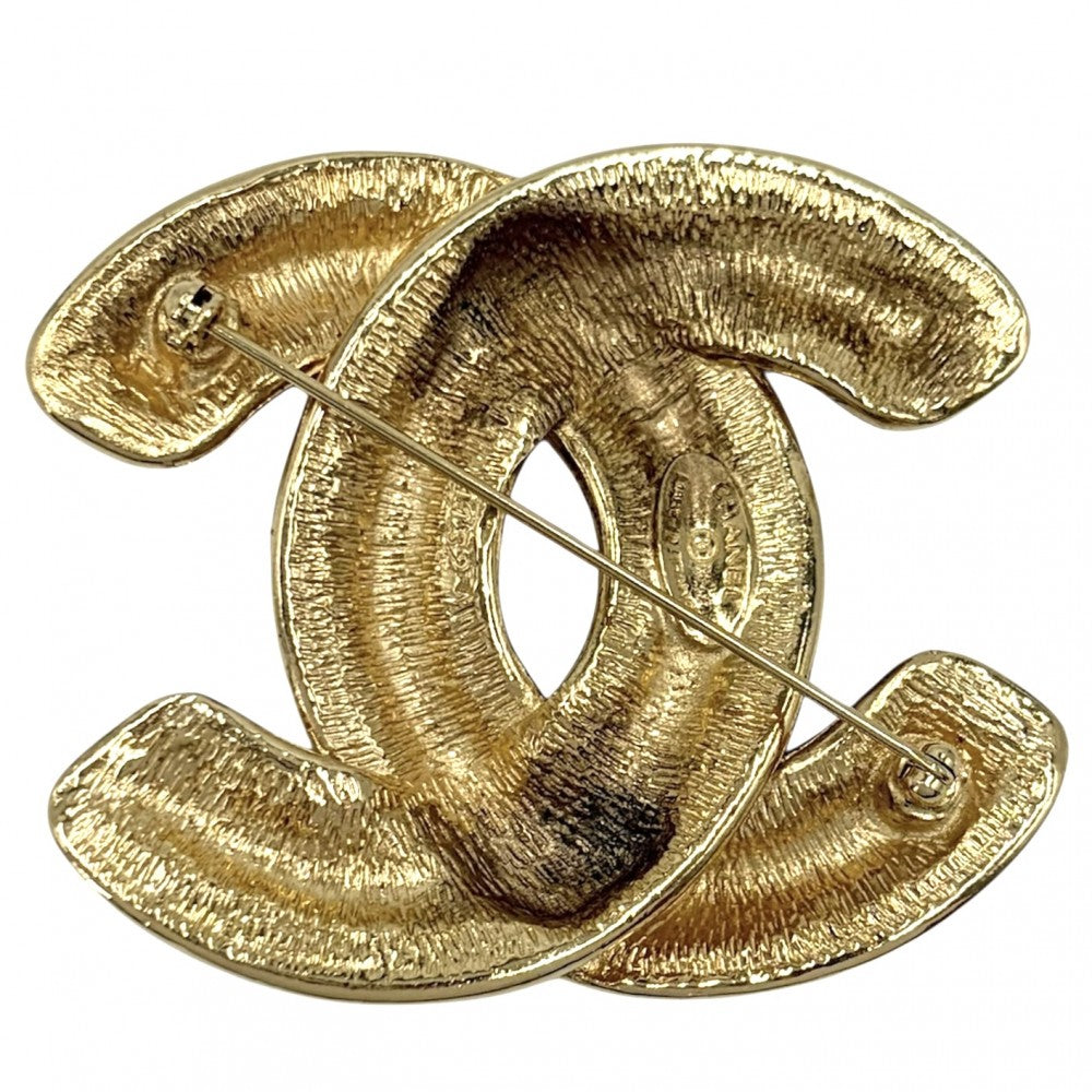 【開店SALE】 CHANEL シャネル ブローチ マトラッセ ココマーク アクセサリー ヴィンテージ GP ゴールド レディース 約35.2g【中古品】
