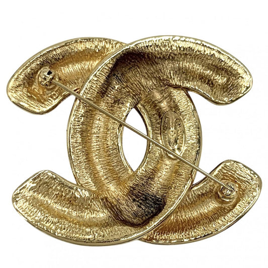 【開店SALE】 CHANEL シャネル ブローチ マトラッセ ココマーク アクセサリー ヴィンテージ GP ゴールド レディース 約35.2g【中古品】