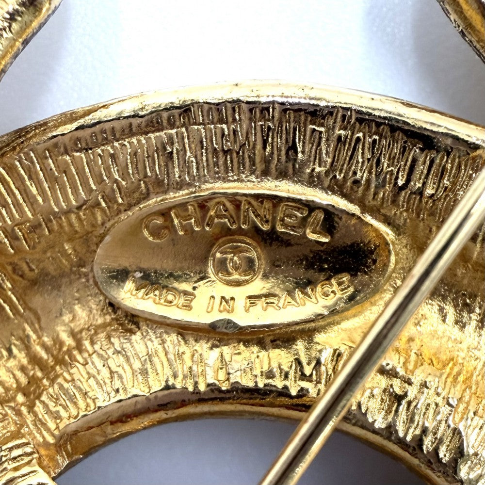 CHANEL シャネル ブローチ マトラッセ ココマーク アクセサリー ヴィンテージ GP ゴールド レディース 約36.7g【中古品】