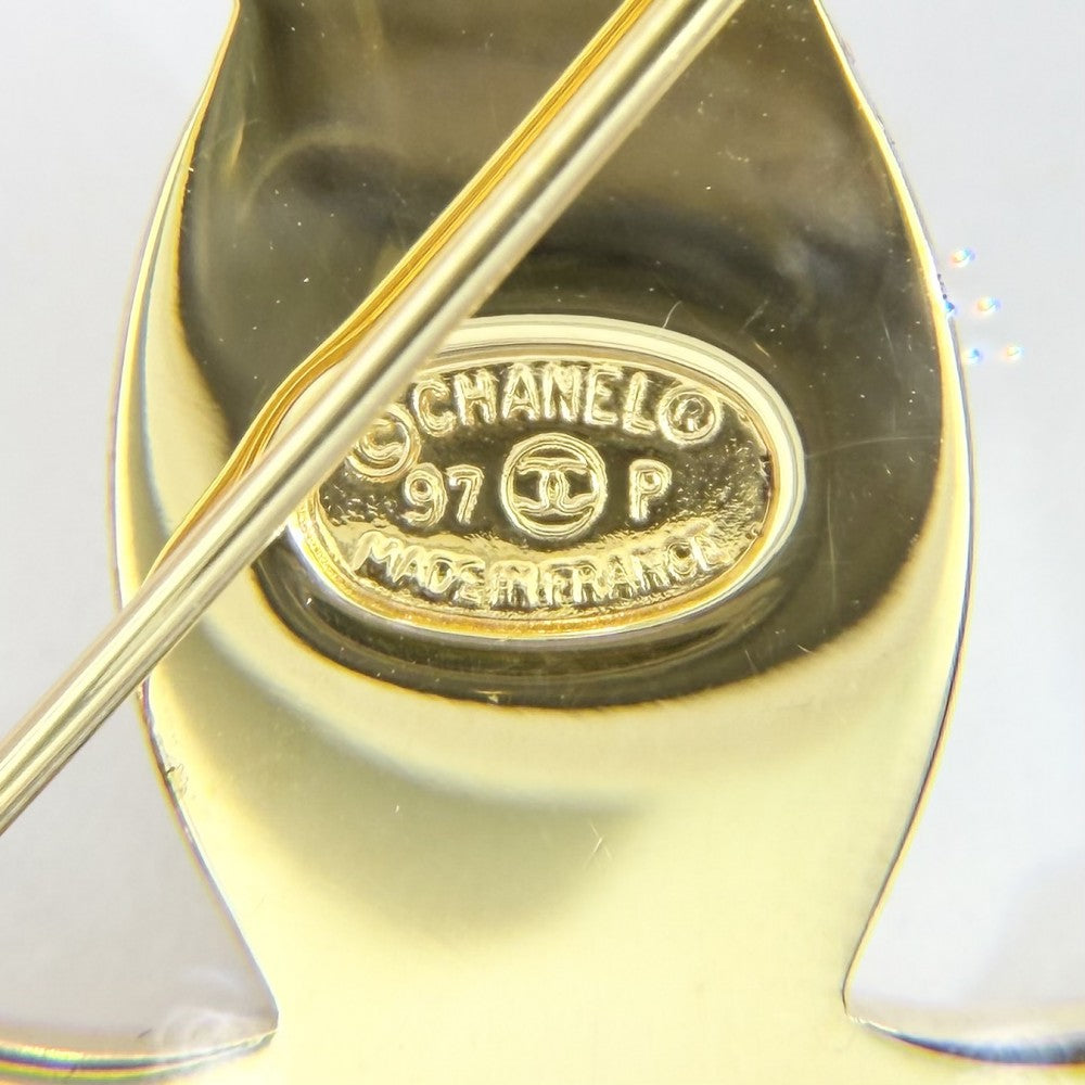 【開店SALE】 CHANEL シャネル ブローチ ココマーク ターンロックデザイン アクセサリー GP 97P ゴールド レディース 約11.7g 1997年【中古品】