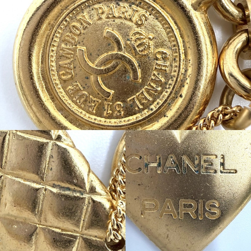 CHANEL シャネル ブローチ アイコン ココマーク クローバー ハート マトラッセ ヴィンテージ GP 96P ゴールド レディース 約74.7g 1996年【中古品】