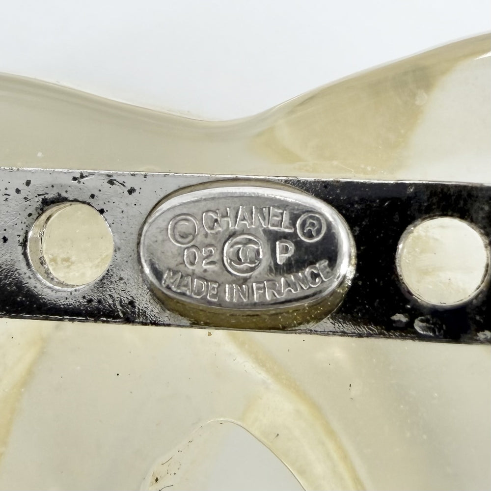 CHANEL シャネル ブローチ ココマーク アクセサリー 02P クリア レディース 約10.5g 2002年【中古品】