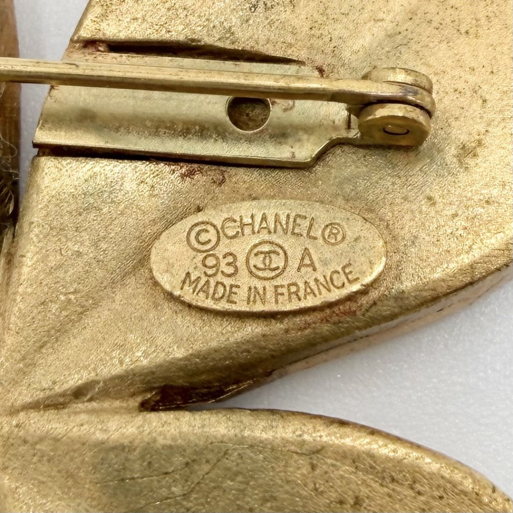 CHANEL シャネル ブローチ ココマーク アクセサリー クローバー ヴィンテージ GP 93A ゴールド レディース 約41.1g 1993年【中古品】