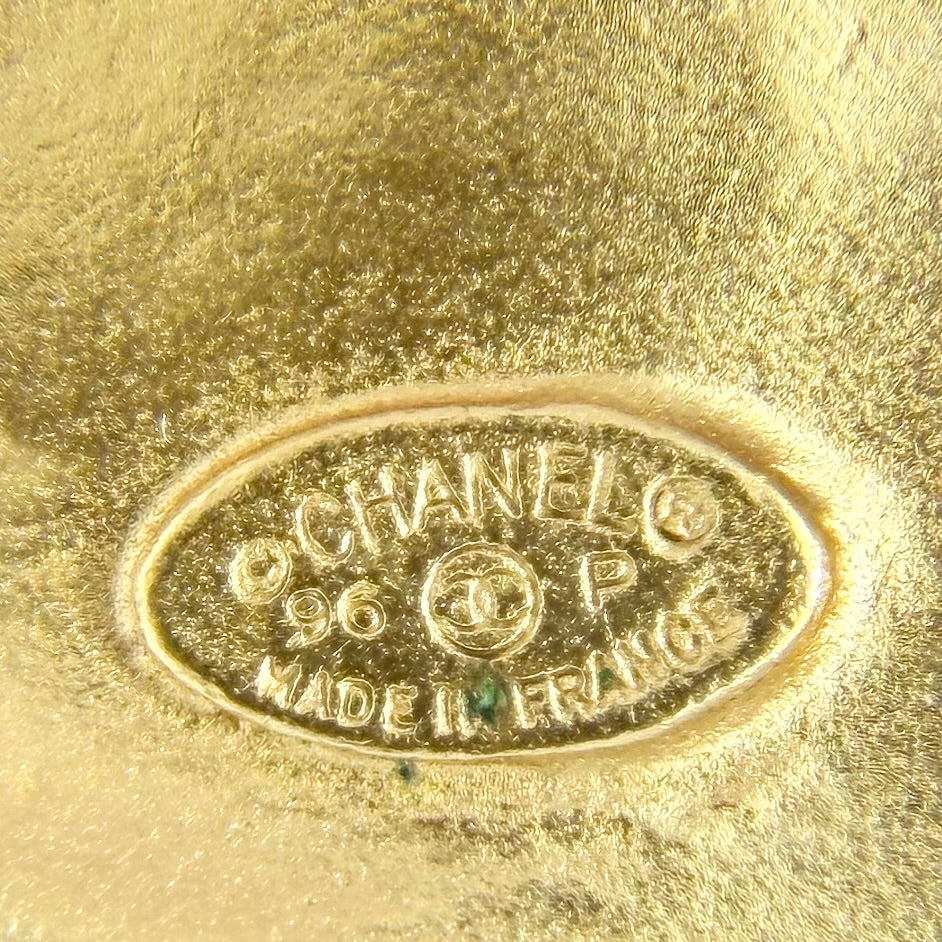 CHANEL シャネル ブローチ クローバー ココマーク アクセサリー ヴィンテージ GP 96P ゴールド レディース 約28.5g 1996年【中古品】