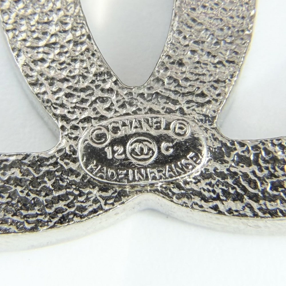 CHANEL シャネル ブローチ ココマーク アクセサリー ラインストーン 12C シルバー レディース 約12.3g 2012年【中古品】