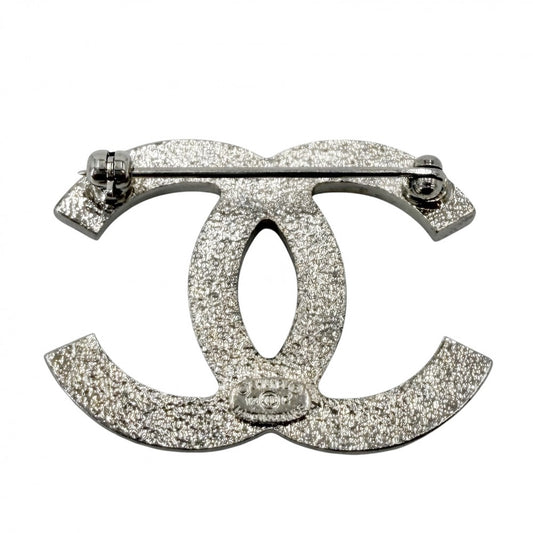 CHANEL シャネル ブローチ ココマーク アクセサリー ラインストーン 12C シルバー レディース 約12.3g 2012年【中古品】