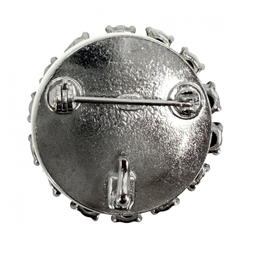 CHANEL シャネル ブローチ ラウンド ココマーク アクセサリー ラインストーン 00A レディース 約14.1g 2000年【中古品】