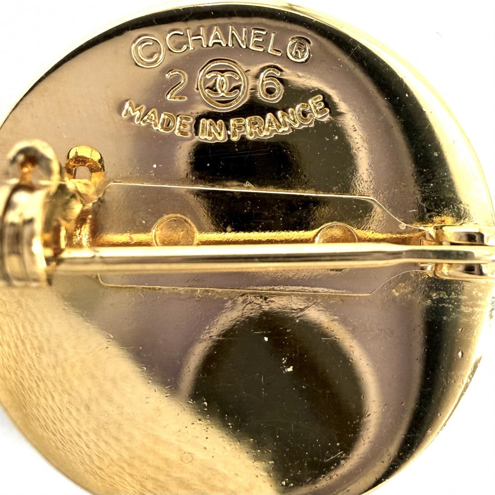 CHANEL シャネル ブローチ マトラッセ バッグモチーフ ココマーク アクセサリー ヴィンテージ GP 2 6 ゴールド レディース 約19.0g 1991年【中古品】