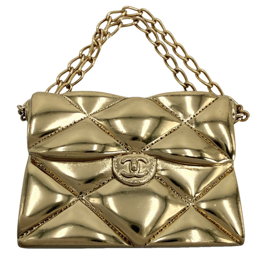 CHANEL シャネル ブローチ マトラッセ ココマーク アクセサリー GP 02P ゴールド レディース 約32.2g 2002年【中古品】