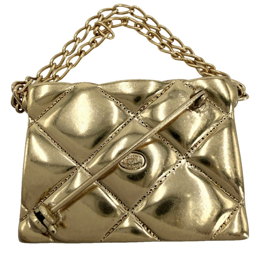 CHANEL シャネル ブローチ マトラッセ ココマーク アクセサリー GP 02P ゴールド レディース 約32.2g 2002年【中古品】