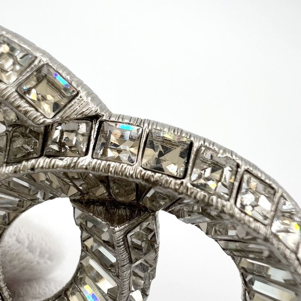 CHANEL シャネル ブローチ ココマーク アクセサリー ラインストーン B24V シルバー レディース 約24.3g 2024年【中古品】