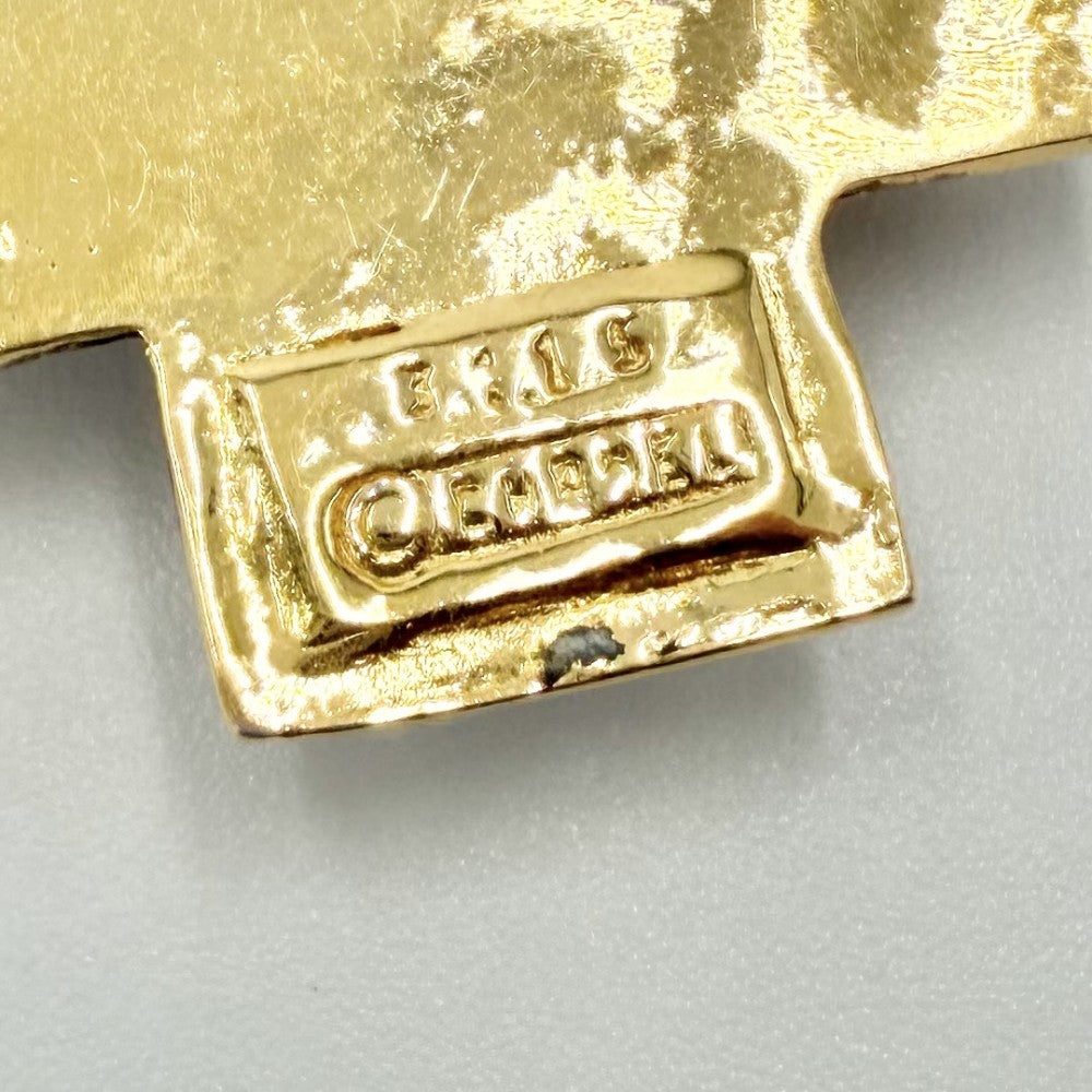 CHANEL シャネル ペンダントトップ アクセサリー GP カラーストーン ゴールド ブルー 青 レディース 約9.1g【中古品】