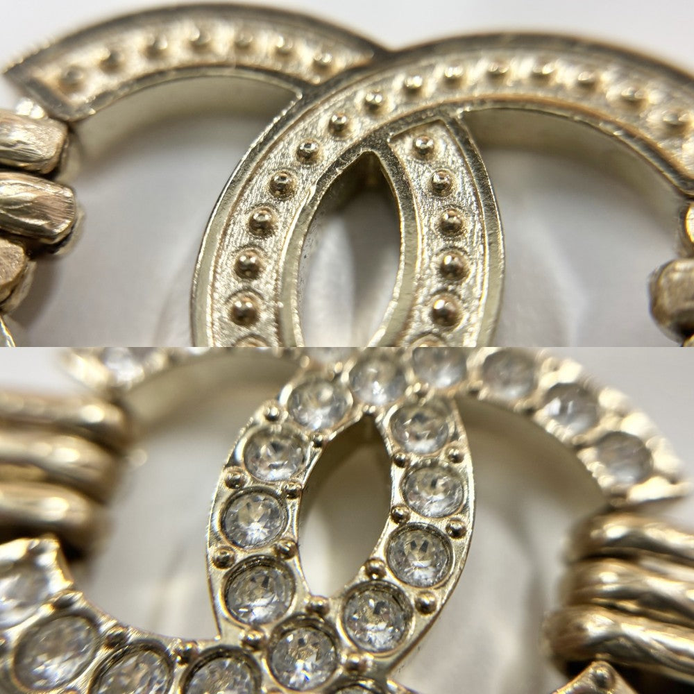 CHANEL シャネル ブレスレット ココマーク ココ アクセサリー GP ラインストーン F24B ゴールド レディース 約23.3g 2024年【中古品】