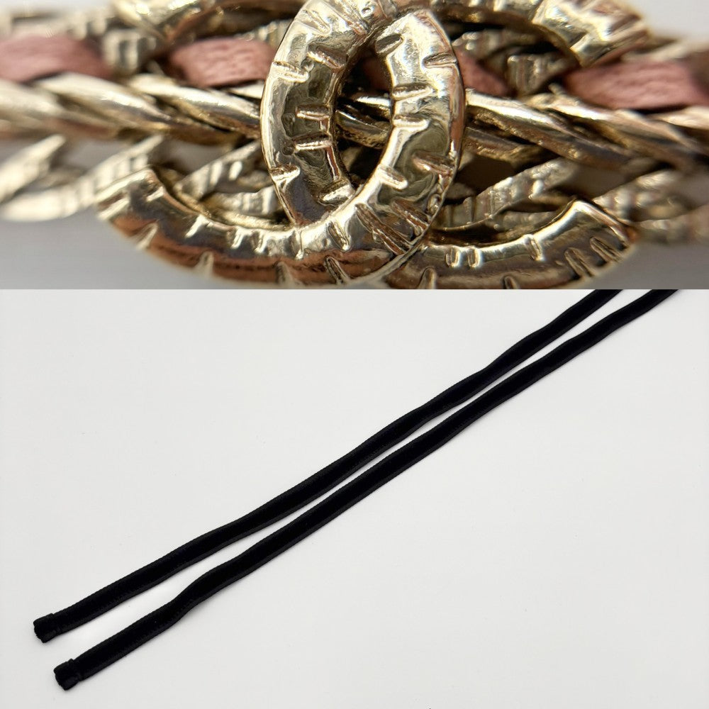 CHANEL シャネル ベルト ココマーク ココ チェーンベルト アクセサリー B22S ベロア ブラック 黒 ゴールド金具 レディース 2022年【中古品】