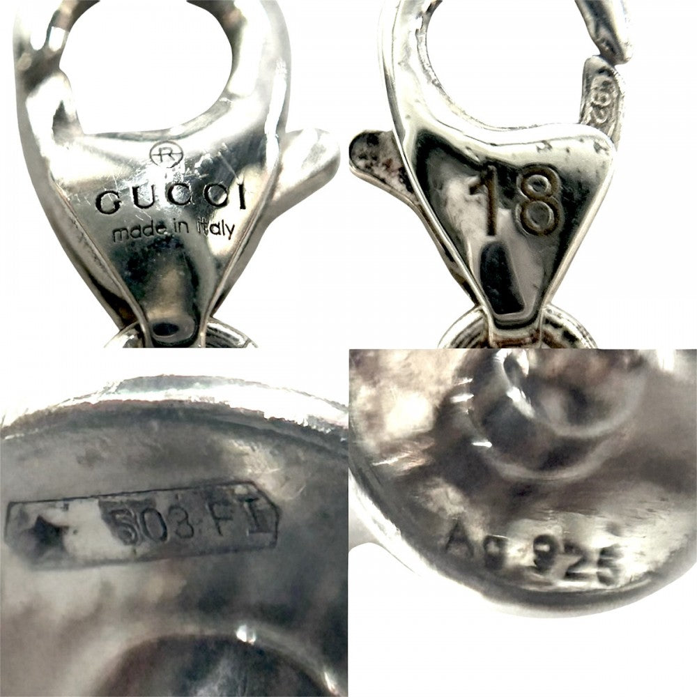 【開店SALE】 GUCCI グッチ ブレスレット ダブルG マザー・オブ・パール Ag925 ジュエリー アクセサリー 鍵 GG シルバー925 527393 シルバー ピンク レディース 約6.5g【中古品】