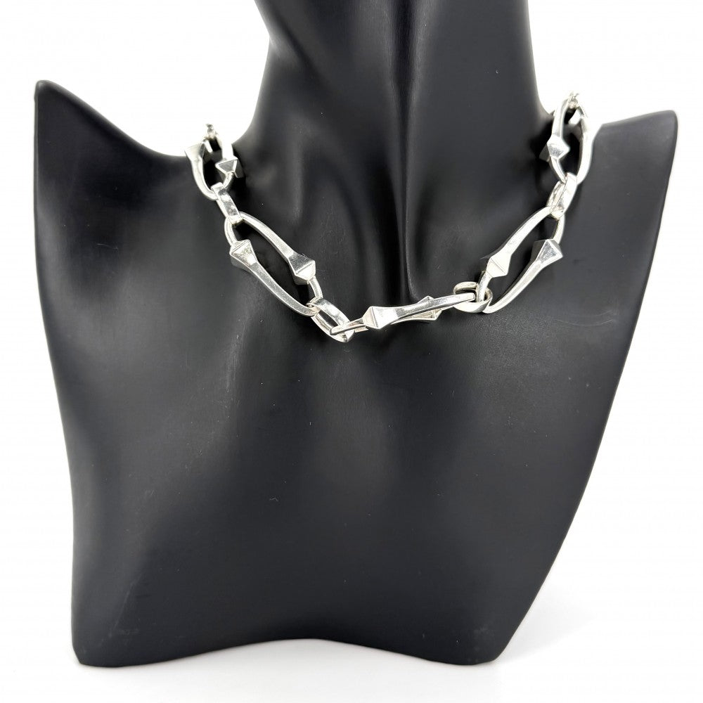 GUCCI グッチ ネックレス キオド アクセサリー ジュエリー インターツインド シルバー925 メンズ 約88.0g【中古品】