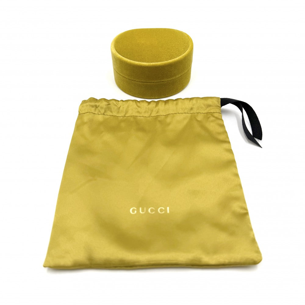 GUCCI グッチ ピアス GGランニング 18金YG Au750 小さめ シンプル アクセサリー ジュエリー K18イエローゴールド レディース 約1.2g【中古品】