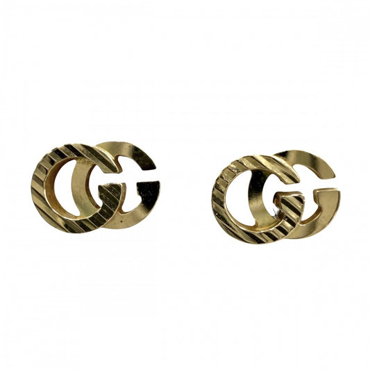 GUCCI グッチ ピアス GGランニング 18金YG Au750 小さめ シンプル アクセサリー ジュエリー K18イエローゴールド レディース 約1.2g【中古品】