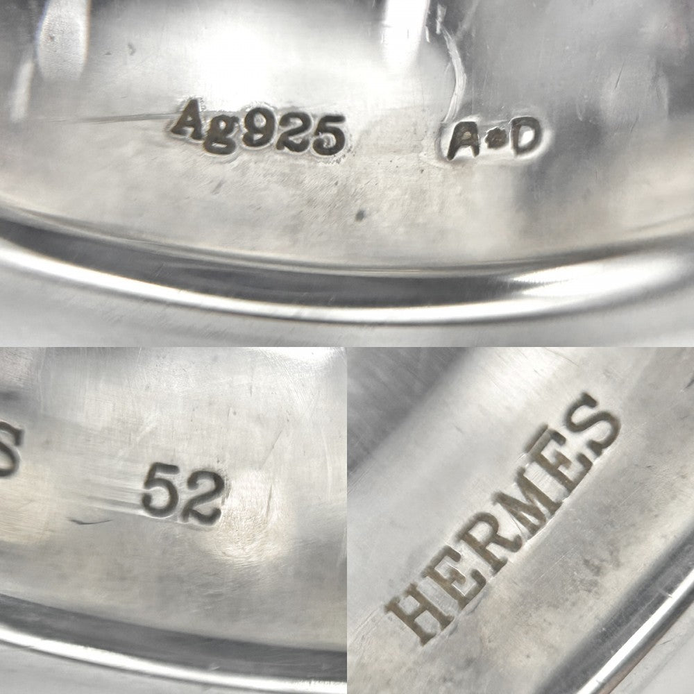 HERMES エルメス 指輪 エクリプスリュバン リング アクセサリー ジュエリー 小物 52サイズ シルバー925 約11.5号 シルバー レディース 約12.9g【中古品】