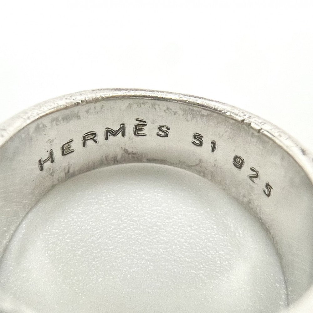 HERMES エルメス 指輪 メキシコ リング アクセサリー ジュエリー 小物 51サイズ シルバー925 約9号 シルバー レディース 約7.9g【中古品】