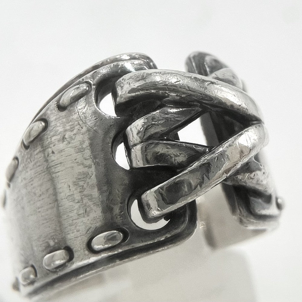 HERMES エルメス 指輪 メキシコ リング アクセサリー ジュエリー 小物 51サイズ シルバー925 約9号 シルバー レディース 約7.9g【中古品】