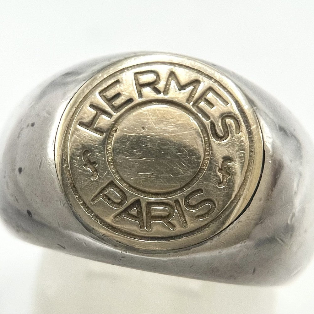 HERMES エルメス 指輪 セリエ リング ジュエリー アクセサリー コンビ ヴィンテージ Au750 18金 シルバー925 K18ゴールド 約11号 ゴールド シルバー メンズ 約13.8g【中古品】