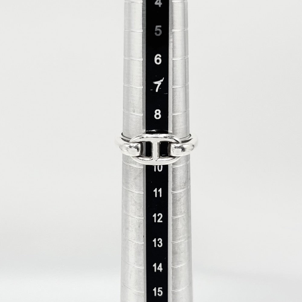 【開店SALE】 HERMES エルメス 指輪 シェーヌダンクル リング アクセサリー ジュエリー 小物 50サイズ シルバー925 約9号 シルバー レディース 約3.2g【中古品】