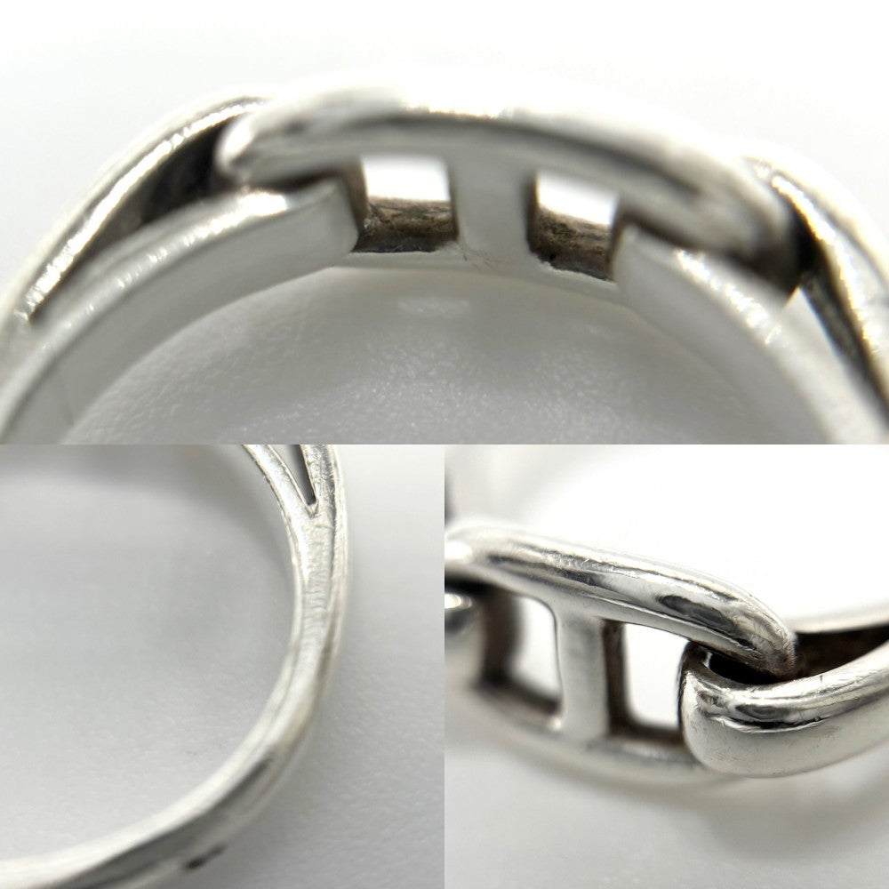 【開店SALE】 HERMES エルメス 指輪 シェーヌダンクル リング アクセサリー ジュエリー 小物 50サイズ シルバー925 約9号 シルバー レディース 約3.2g【中古品】
