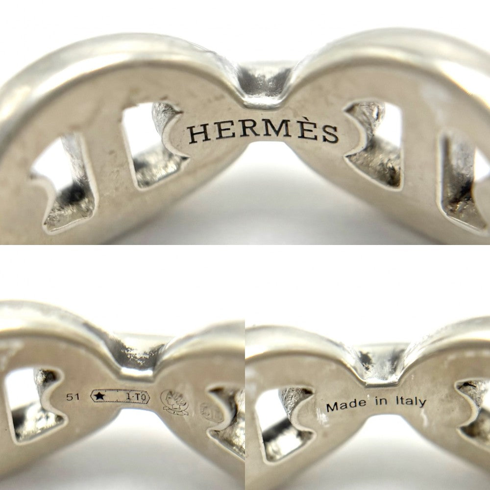 【開店SALE】 HERMES エルメス 指輪 シェーヌダンクル アンシェネ アクセサリー ジュエリー 小物 51サイズ シルバー925 約11号 レディース 約5.6g【中古品】
