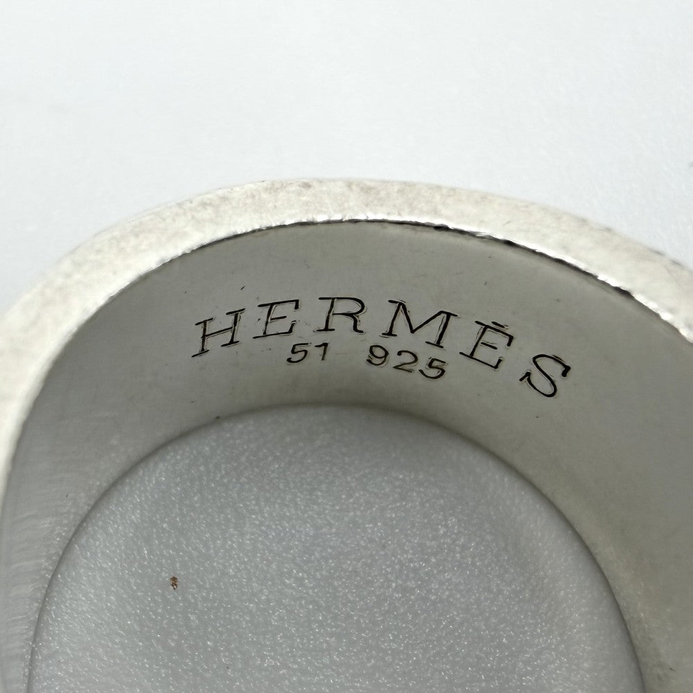 【開店SALE】 HERMES エルメス 指輪 カッティング リング アクセサリー ジュエリー 51サイズ シルバー925 約9.5号 レディース 約14.7g【中古品】