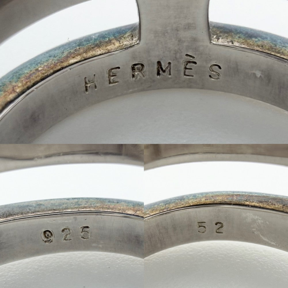 HERMES エルメス 指輪 メドール アクセサリー ジュエリー ヴィンテージ 小物 52サイズ シルバー925 ムーンストーン 約9.5号 レディース 約9.8g【中古品】