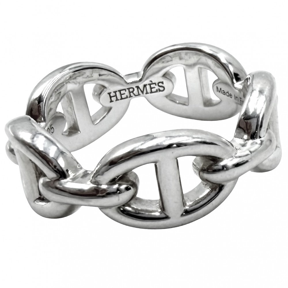 HERMES エルメス 指輪 シェーヌダンクル アンシェネ アクセサリー ジュエリー 小物 49サイズ シルバー925 約8.5号 ユニセックス 約5.1g【中古品】