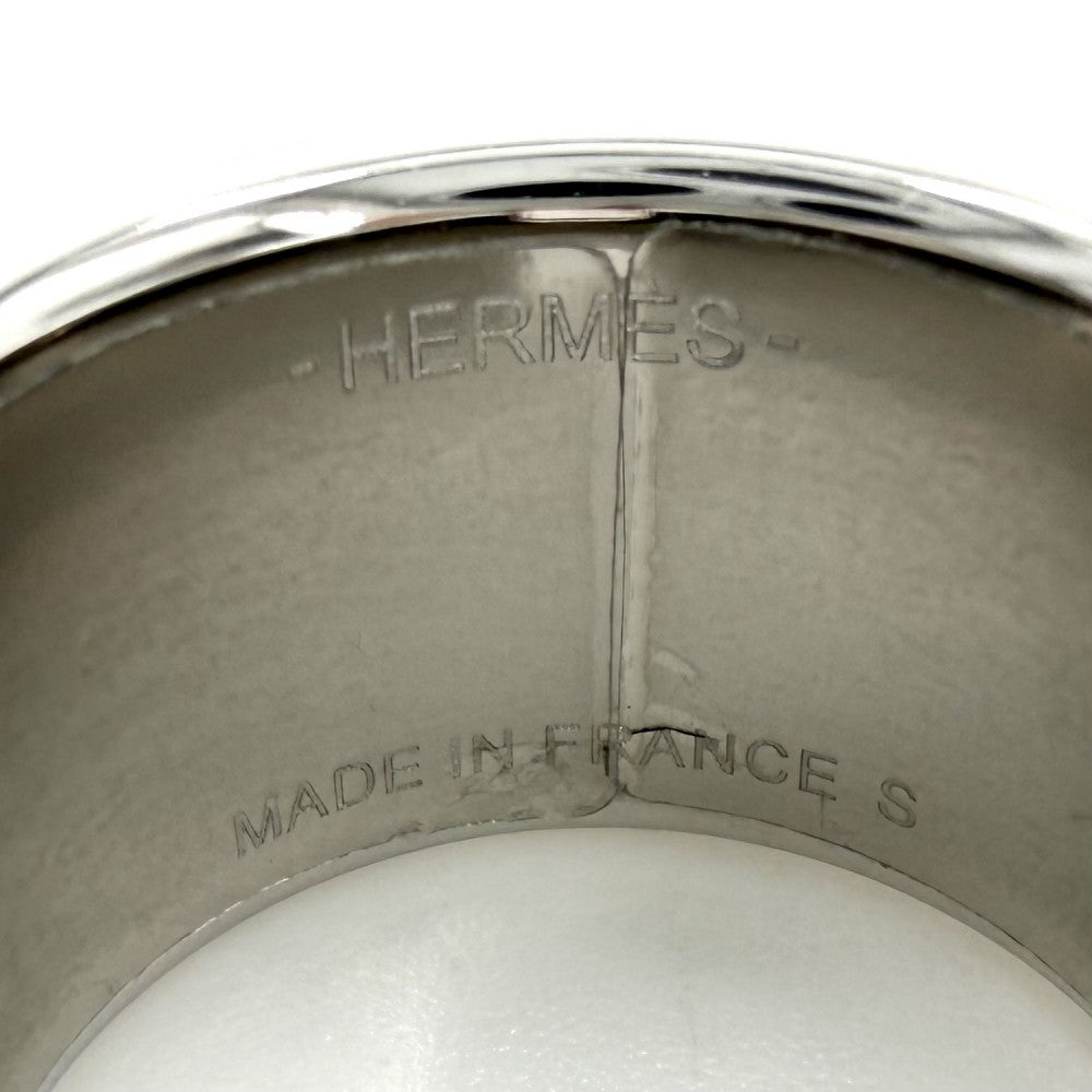 HERMES エルメス 指輪 オランプGM リング アクセサリー Sサイズ ベージュ 小物 約12号 シルバー エトゥープ レディース 約8.1g【中古品】