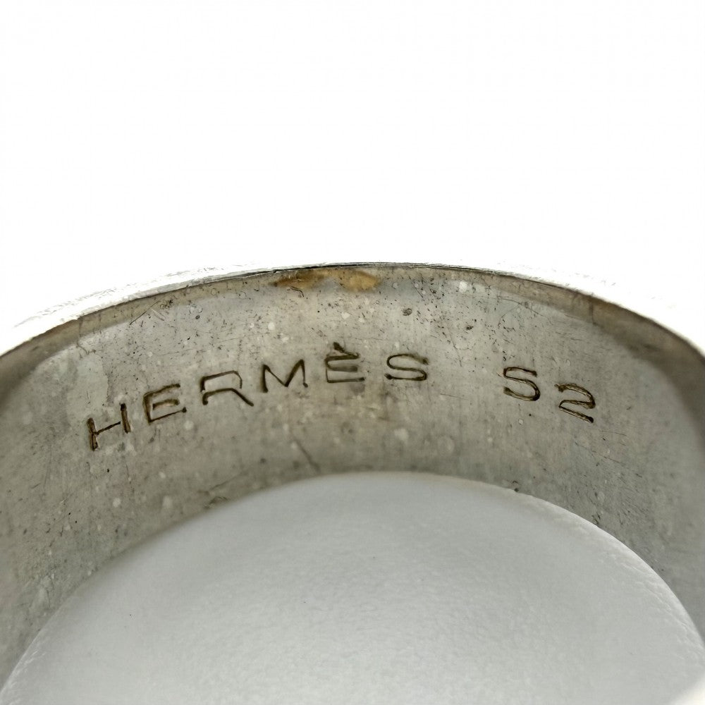 HERMES エルメス 指輪 リボン ラセットリング アクセサリー ジュエリー ヴィンテージ 52サイズ 18金 シルバー925 K18ゴールド 約9.5号 レディース 約7.8g【中古品】