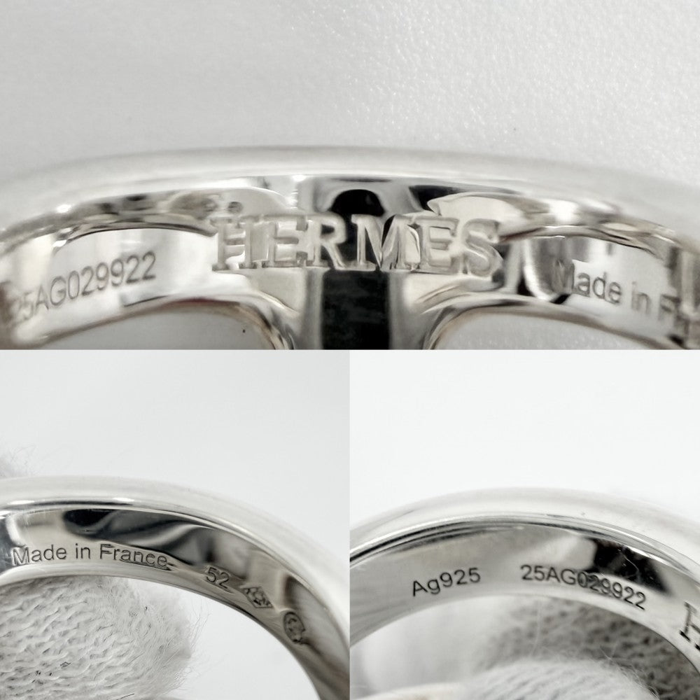 HERMES エルメス 指輪 オスモズGM リング アクセサリー ジュエリー 小物 52サイズ シルバー925 約12号 レディース 約14.7g【中古品】