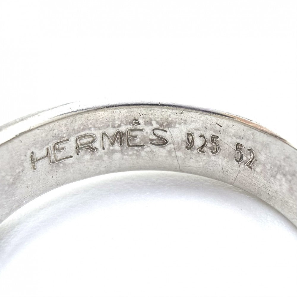 HERMES エルメス 指輪 サンチュール リング アクセサリー ジュエリー ベルトモチーフ Au750 18金 52サイズ シルバー925 K18ゴールド 約11号 レディース 約4.7g【中古品】