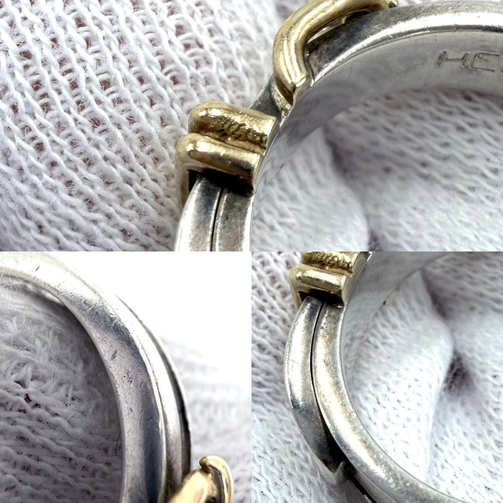 HERMES エルメス 指輪 サンチュール リング アクセサリー ジュエリー ベルトモチーフ Au750 18金 52サイズ シルバー925 K18ゴールド 約11号 レディース 約4.7g【中古品】