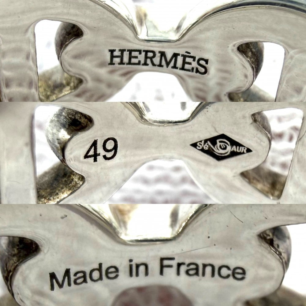 HERMES エルメス 指輪 シェーヌダンクル アンシェネ アクセサリー ジュエリー 小物 49サイズ シルバー925 約8.5号 ユニセックス 約5.2g【中古品】