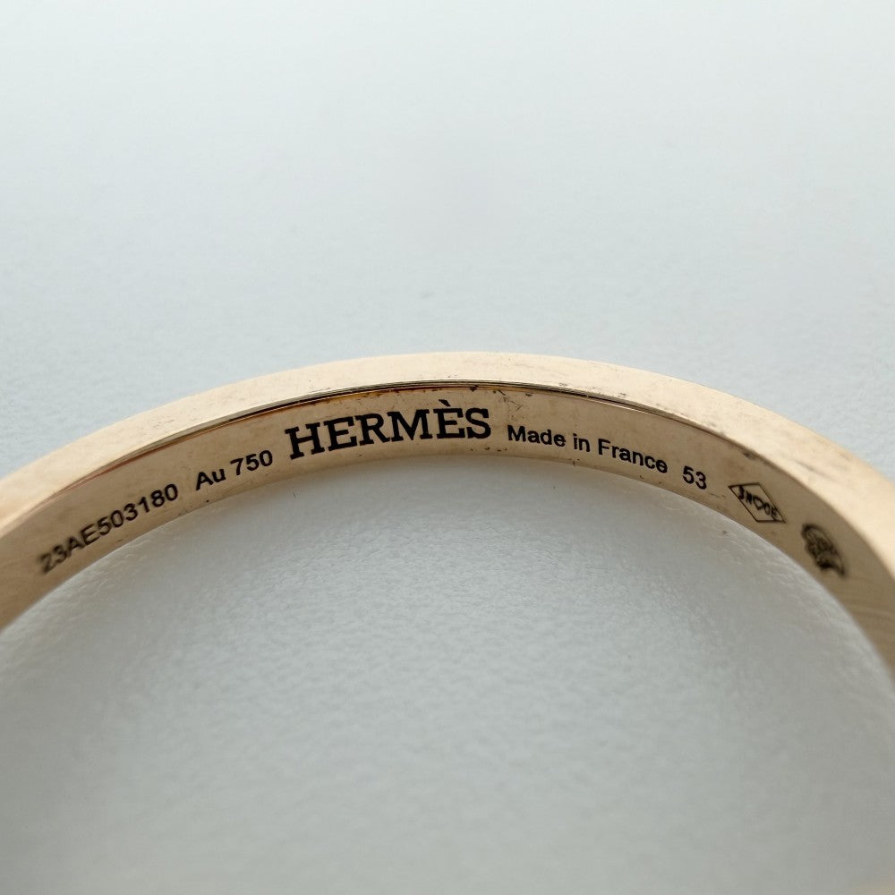HERMES エルメス 指輪 シェーヌダンクル コントゥール リング アクセサリー ジュエリー Au750 18金PG 53サイズ K18ピンクゴールド ダイヤモンド 約12.5号 ゴールド レディース 約3.5g【中古品】