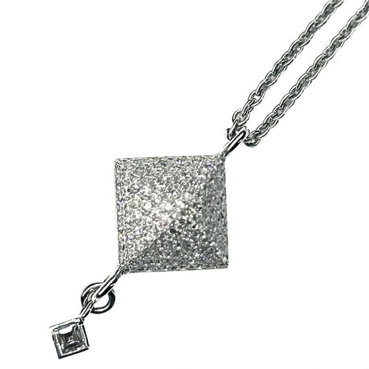 【開店SALE】 HERMES エルメス ネックレス メドール ペンダント ジュエリー アクセサリー 18金 750WG K18ホワイトゴールド ダイヤモンド0.35ct レディース 約5.0g【中古品】