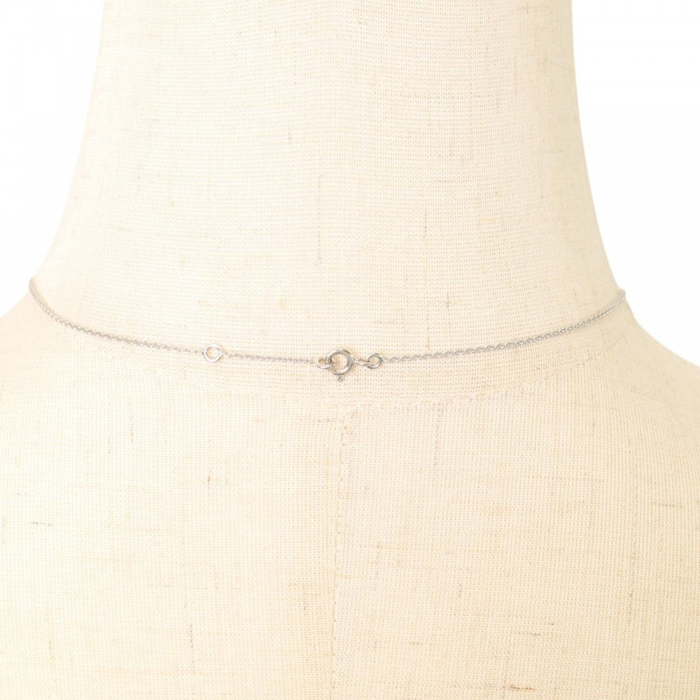 HERMES エルメス ネックレス メドール ペンダント ジュエリー アクセサリー 18金 750WG K18ホワイトゴールド ダイヤモンド0.35ct レディース 約5.0g【中古品】
