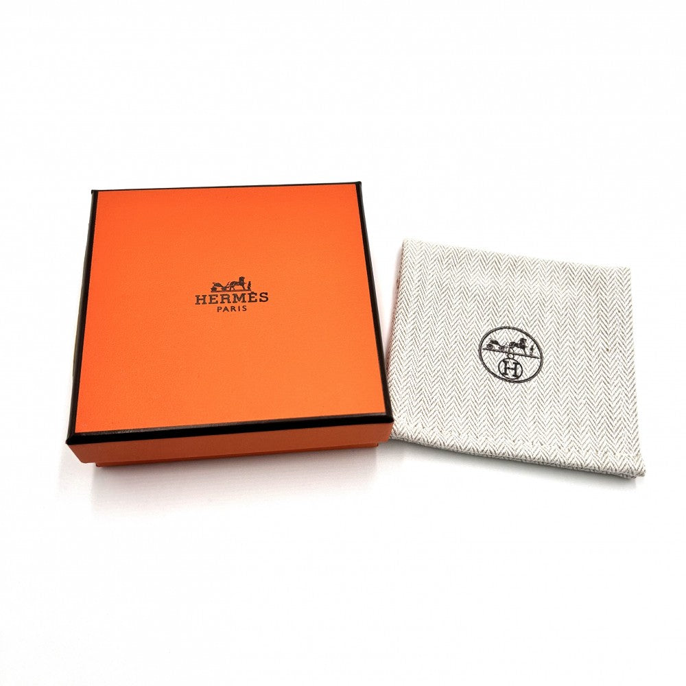 HERMES エルメス バングル クリックグレナン エナメルブレスレット アクセサリー 小物 ブラック 黒 ノワール・マット シルバー金具 レディース 約43.6g【中古品】