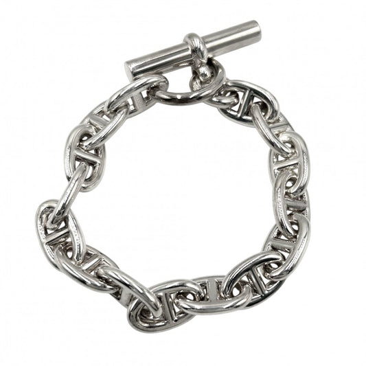 HERMES エルメス ブレスレット シェーヌダンクルMM アクセサリー ジュエリー 15コマ シルバー シルバー925 メンズ 約56.0g【中古品】