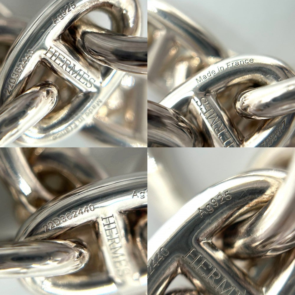 HERMES エルメス ブレスレット シェーヌダンクルMM アクセサリー ジュエリー 15コマ シルバー シルバー925 メンズ 約56.0g【中古品】